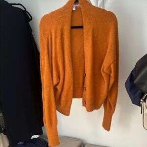 Urban Outfitters Orange Cardigan Sweater